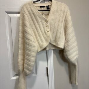 Moda International Angora Cream Shrug